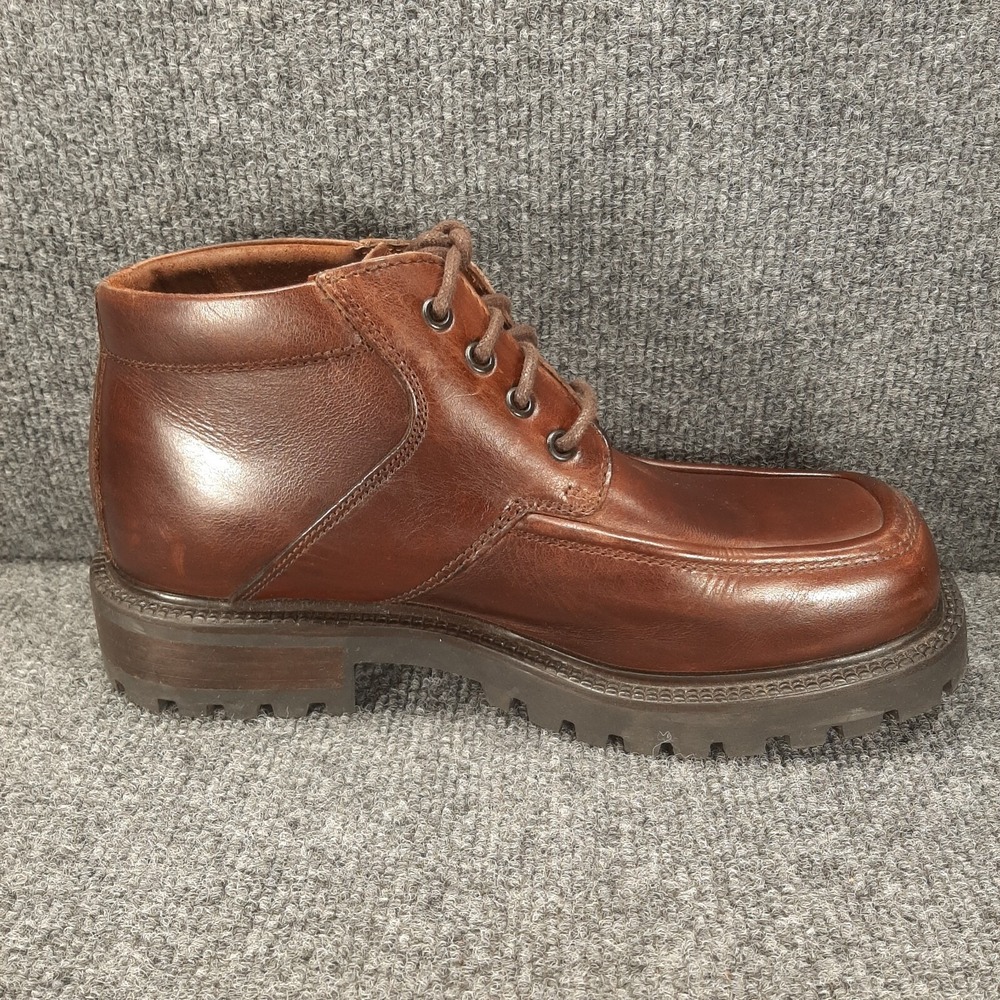 KENNETH COLE Reaction Lug Sole Leather Casual Boot 7.5 Vintage Chukka Y2K Look - Picture 6 of 16